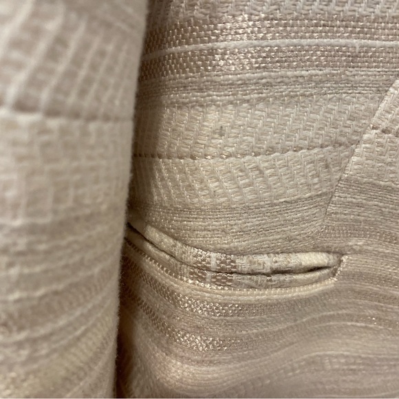 Melanie Lynn White & Cream Summer Jacket 3/4 Sleeves Size 14 - Picture 5 of 6